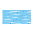 Nautical Blue Anchor Beach Towel — Striped Hearts & Anchors Summer Towel