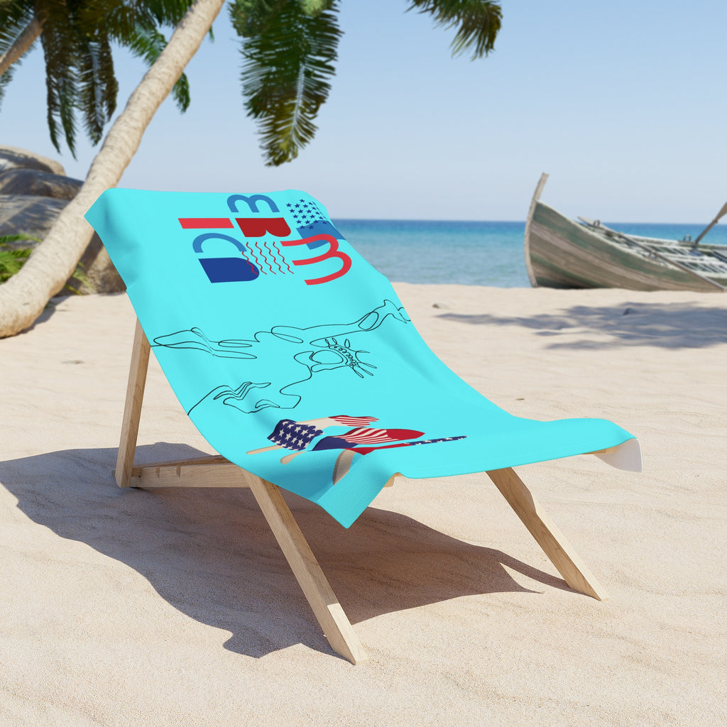 Liberty Popsicle Beach Towel — Retro Americana Statue of Liberty Summer Towel