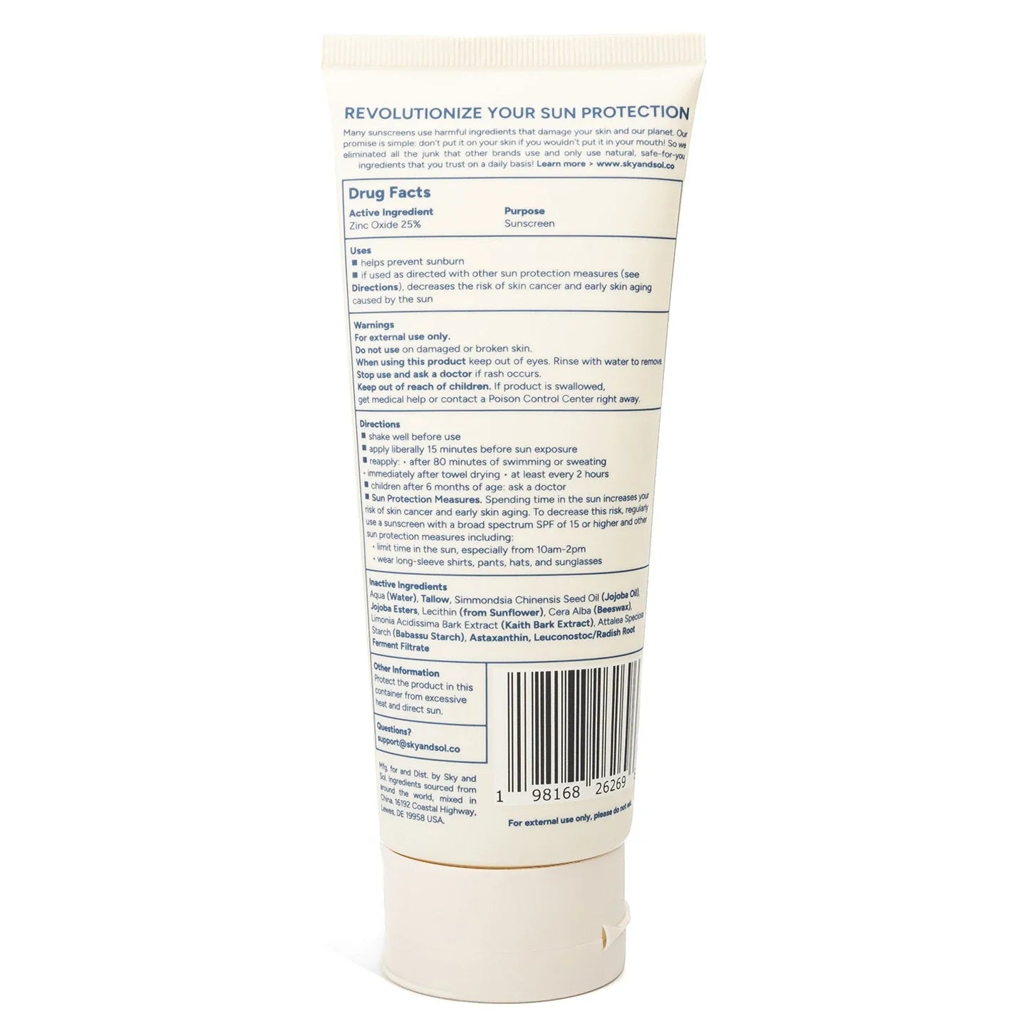 Sky and Sol Body Sunscreen SPF 50